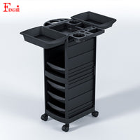 6-Tier Salon Trolley with Hair Dryer Holder