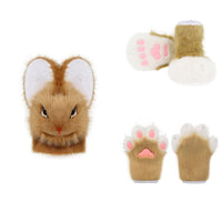 Hare Fursuit Furry Surface Bunny Costume with Paws Soft Bunny Costume Set for Cosplayers, Entertainers, Conventions, Photoshoots