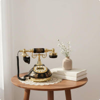 Ceramic Telephone Decorative Retro Landline Phone Redial Function for Gallery