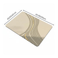 Diatomite Bath Mat Rounded Corners Floor Covering Rectangular