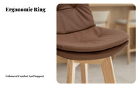 rotate Counter Stool with Backrest Modern Design Seating Furniture for Renters