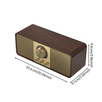 Retro Wooden Speaker, Vintage Radio, Stereo Bass, Home Audio