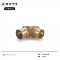 野之旅柴火炉配件火立方烟囱平台防烫网弯头风绳环