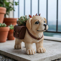 Labrador Dog Planter Decorative Resin Dog Planter Gift Suggestion for Home Decoration for Living Room