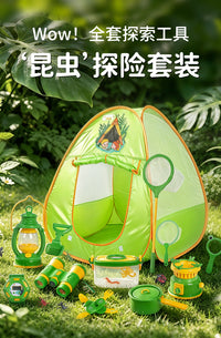 Kids Science Experiment Telescope and Insect Observation Box Toy Set for Outdoor Adventure Camping Picnic Pretend Play