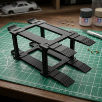 3D-Printed Model Car Parking Rack Compact Miniature Car Display Stand Organized Model Base Practical for Collectors, Tabletop, Shelf, Hobby Desks