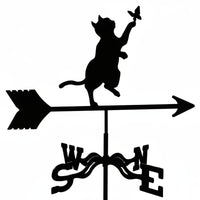 Cat Weathervane Decorative Metal Wind Vane Rust Resistant for Garden, Rooftop