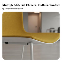 Stackable Armless Chair Contoured Seat Molded Plastic Shell Chair for Homeowners