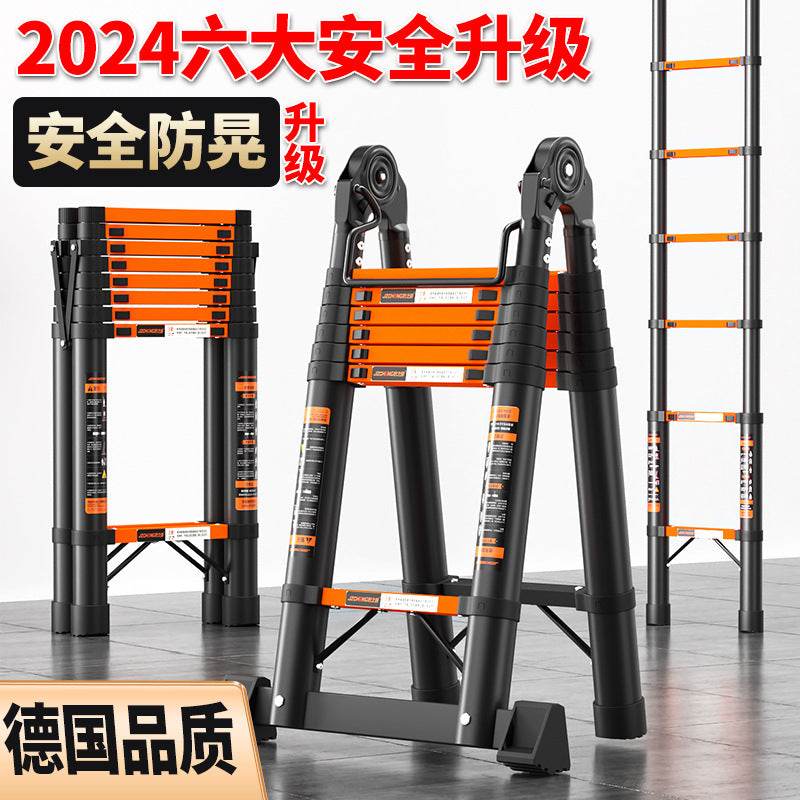 Jiangzhicheng Thickened Carbon Steel Telescopic Ladder, Multi-functional, Foldable