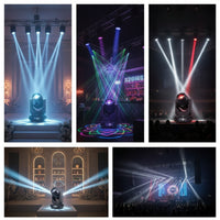 Moving Head Beam Light Compact Beam Light Professional DMX512 for Event Planners, Stage, Weddings