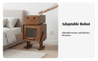 Robot-Shaped Cabinet Fun Character Side Table with Hidden Storage for residents