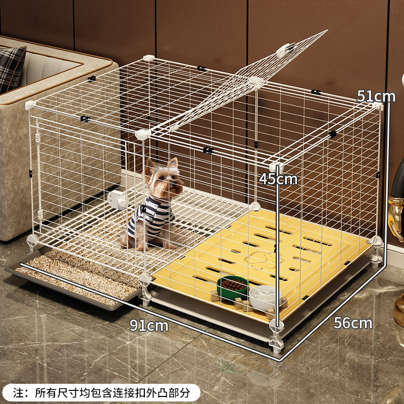 狗笼子小型犬带厕所分离中型犬宠物狗狗围栏狗窝厕所一体室内家用