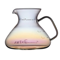 Glass Drip Over Coffee Pot, Graduated, Tea Sharing Carafe