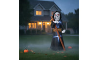 Freestanding Inflatable Grave Reaper Outdoor Inflatable Skull Reaper with Sickle Oversized Yard Decoration Lightweight