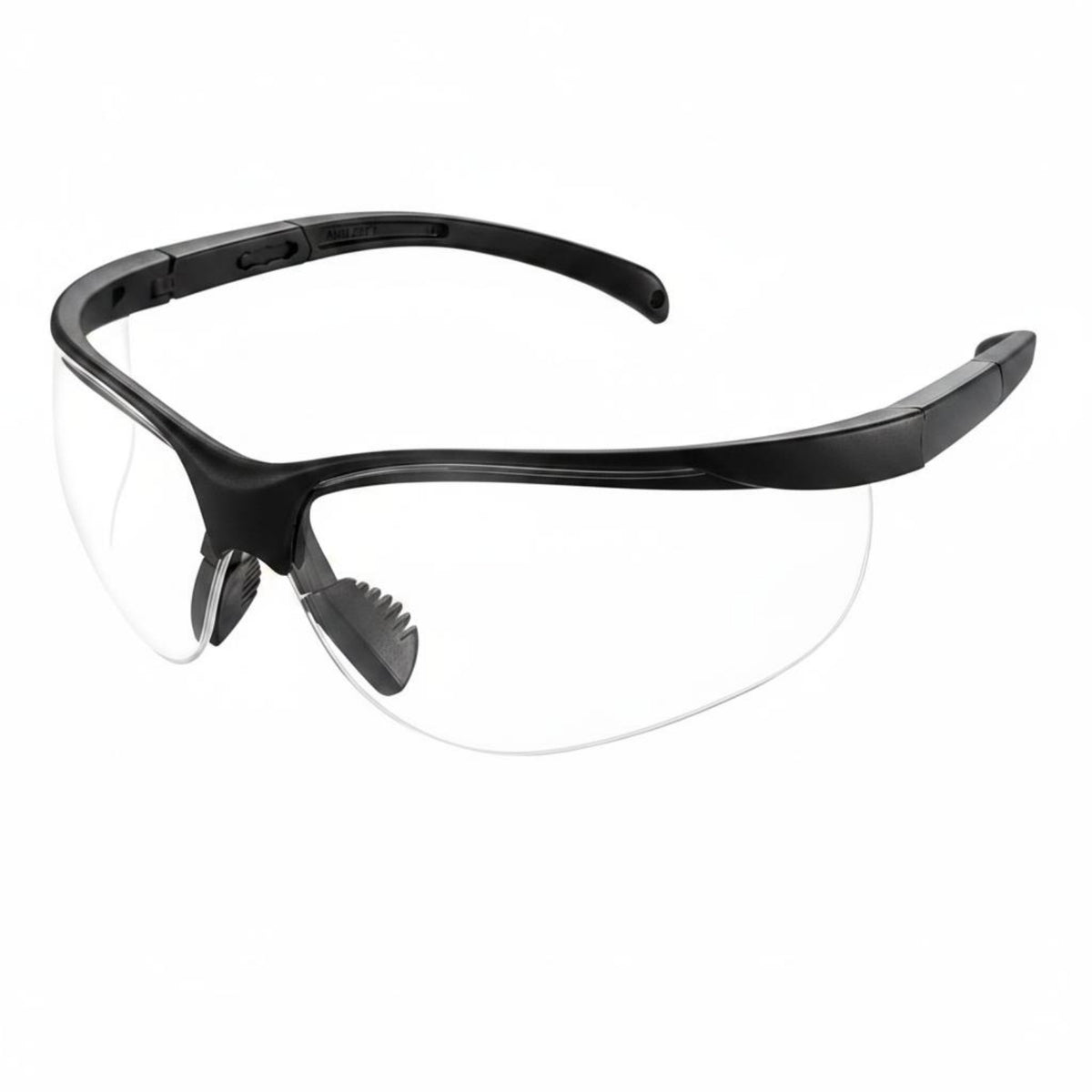 Wraparound Safety Glasses Black Frame Clear Lens Safety Glasses Eye Protection Full Coverage Comfortable