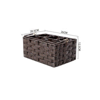 Partitioned Organizer Basket Versatile Bin Decorative for Desktop