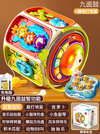 婴儿玩具手拍鼓七面体宝宝6个月以上益智早教0-1岁音乐六面体拍鼓