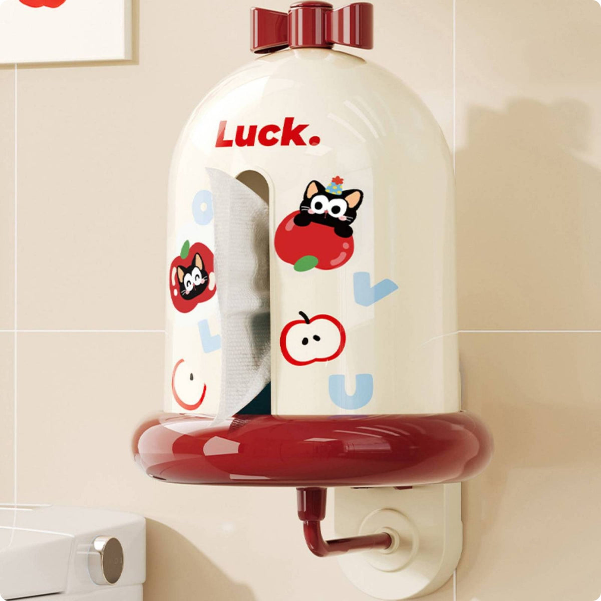 Suction Cup Tissue Box Portable Bathroom Storage Cute Design
