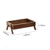 Wood Tray with Legs Raised Walnut Valet Tray Organized for Dresser