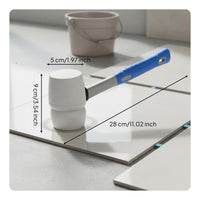 Tiling Hammer Wear-Resistant Head Rubber Mallet Comfortable Grip for Installers
