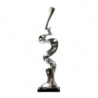 Abstract Resin Statue Reflective Abstract Sculpture Smooth Surface Decorative Sculpture for Living Room Display