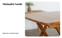 Square Foldable Table and Stool Set Foldable Portable Furniture Space-Saving Rounded Corners for Families, Apartment Dwellers