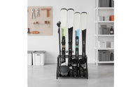Ski Rack with Boot Storage Powder-Coated Ski Storage Rack, Space-Saving for Skiers