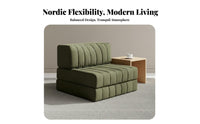Configurable Block Sofa Nordic Design Living Room Furniture Wabi-Sabi Aesthetic Soft Upholstery for Apartment Dwellers
