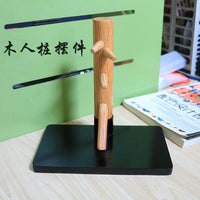 叶问咏春拳实木迷你木人桩 装饰摆件小型模型木头桩玩偶模型