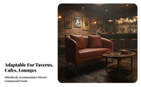 Upholstered Restaurant Bench and Table Vintage Aesthetic Dining Booth Set Customizable Combination Space Saving Design for Cafes