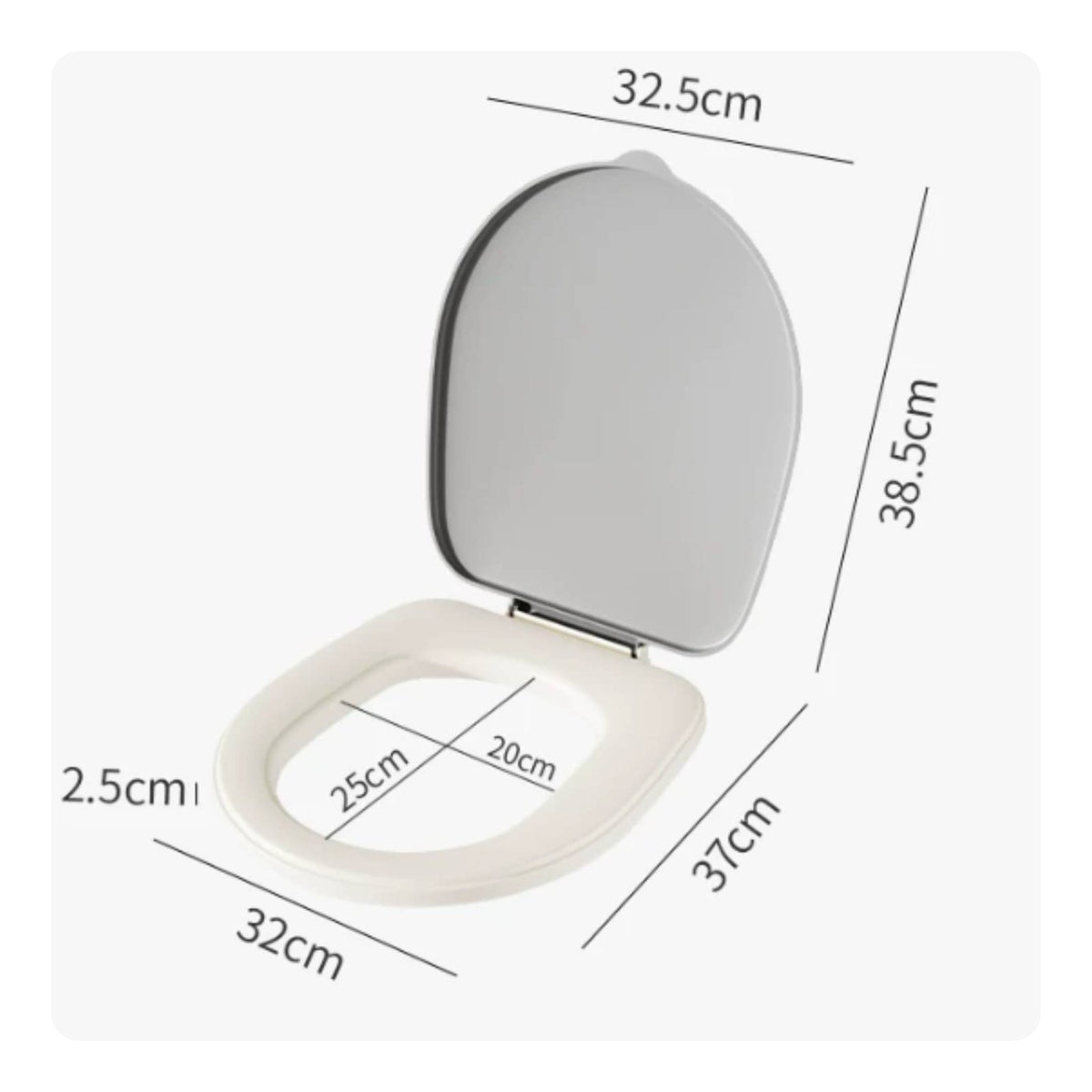 Portable Toilet Seat Easy Install Commode Seat Washable for Seniors
