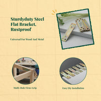 Corner Bracket, Iron Plate Furniture Connector, sturdy Repair Hardware for Table, Chair, Cabinet