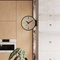 Battery Operated Double Sided Corner Clock Silent Movement Double-Sided Wall Clock Non-Ticking for Living Room, Hallway, Office