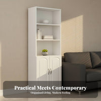 Narrow Single Unit Shelf Easy Assembly Narrow Shelving Single Unit with Doors