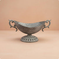 Double Handle Flower Vase Wide Mouth Home Decor Metal Home Decoration for Garden