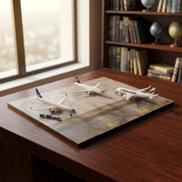 Wooden Aircraft Model Display Base Miniature Model Airport Apron Detailed Airport Diorama Board Authentic