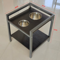 麻将机钢木茶几棋牌室茶水架打牌用麻将桌边几带烟缸岩板放水壶