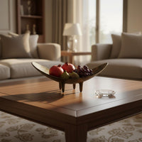 Retro Metal Tray Bright Luxury Modern Decorative Centerpiece Multi-Functional