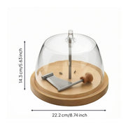 Cheese with Dome Clear Cheese Board with Dome Stable for Hosts