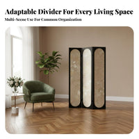 Foldable Design Freestanding Folding Screen Mobile Folding Panel Divider Decorative Background Partition Wall Portable for Interior Designers, Homeowners, Office Workers, Bedroom, Studio Apartment, Reception Area, Restaurant