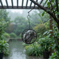 Wire Mesh Nesting Globe Rust-Resistant Bird Nester with Hanging Chain Spherical