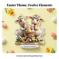 Easter Sheep Decoration Cute Creature Design Cartoon Lamb Table Ornament
