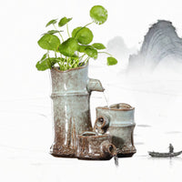 Ceramic Water Spout Compact Size Mini Landscape Water Decoration Natural Look