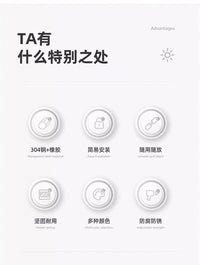 304不锈钢门塞加高防风门阻防撞器门挡阻门器门顶免打孔弹簧门挡
