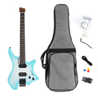 Headless Electric Guitar 2 Pickups Hardwood Electric Guitar Accessory Set