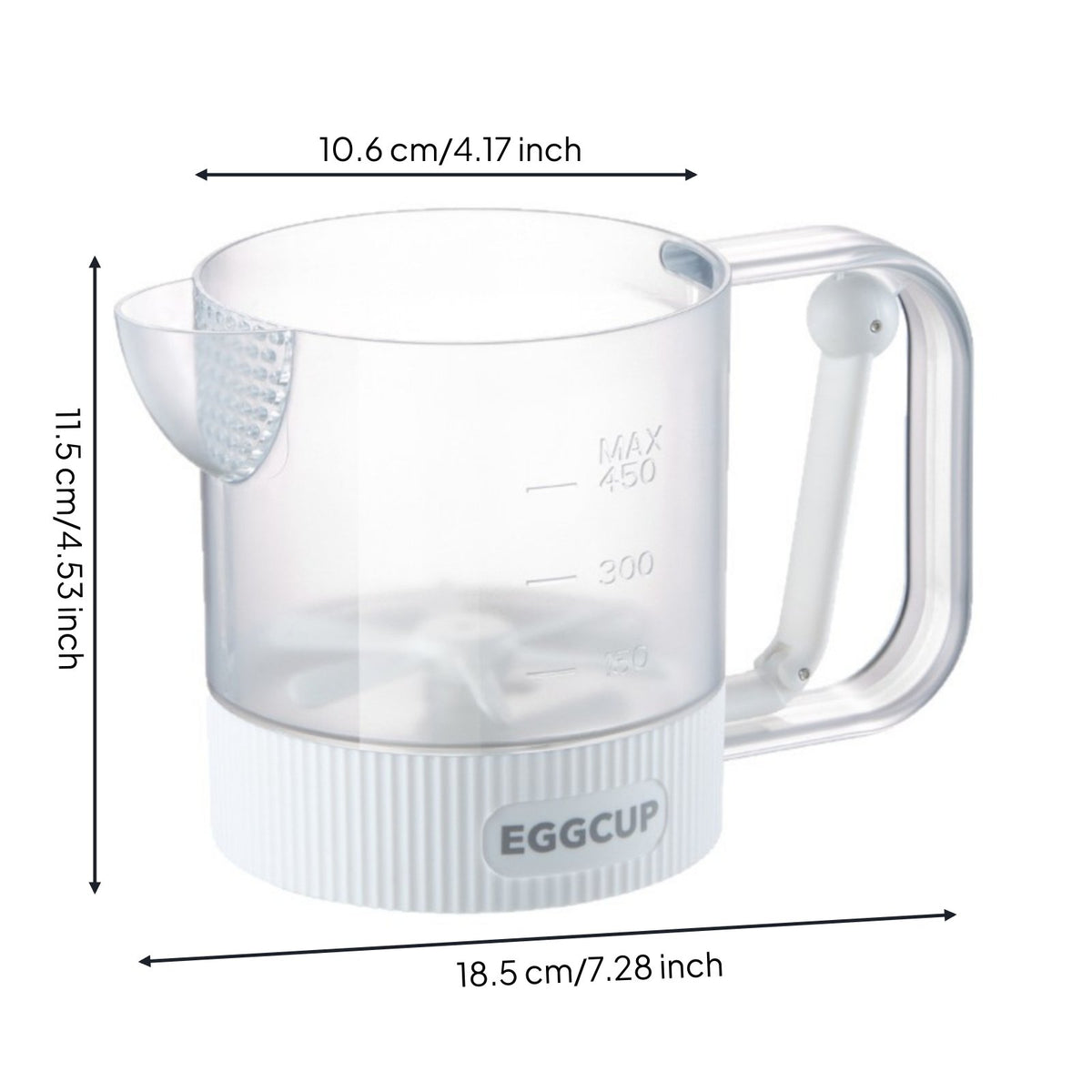 Manual Egg Substitute Beater Cup Easy to Clean Manual Egg Substitute Mixer No