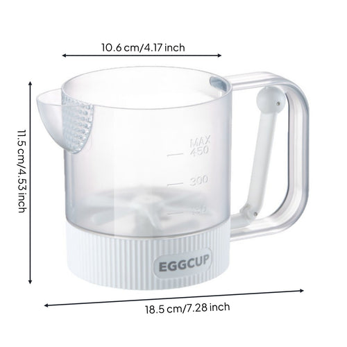 Manual Egg Substitute Beater Cup Easy to Clean Manual Egg Substitute Mixer No