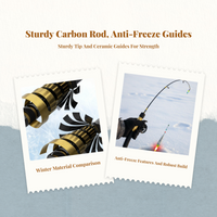 Mini Carbon Fiber Ice Fishing Rod, Hard Action, Lake