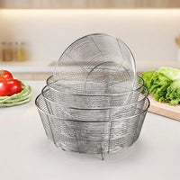 Stainless Steel Colander and Pasta Strainer, Heavy Duty Metal Food Strainer with Footed Base, Kitchen Strainer for Small Grains and Spaghetti