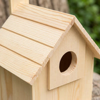 Wooden Birdhouse Nest Box with Perch, Solid Wood Birdhouse for Garden, Outdoor Bird Nest for Universal Bird Species, Fir Wood Set, No Wheels